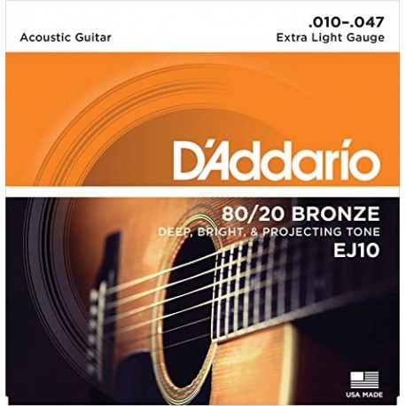 D'Addario EJ10 80/20 Bronze Round Wound