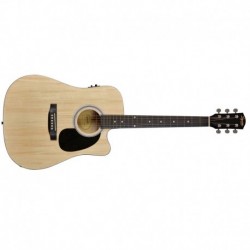 Fender SA-105CE, Dreadnought Cutaway, Stained Hardwood Fingerboard, Black