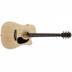 Fender SA-105CE, Dreadnought Cutaway, Stained Hardwood Fingerboard, Natural