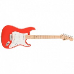 Fender FSR Squier Sonic® Stratocaster®, Maple Fingerboard, White Pickguard, Fiesta Red